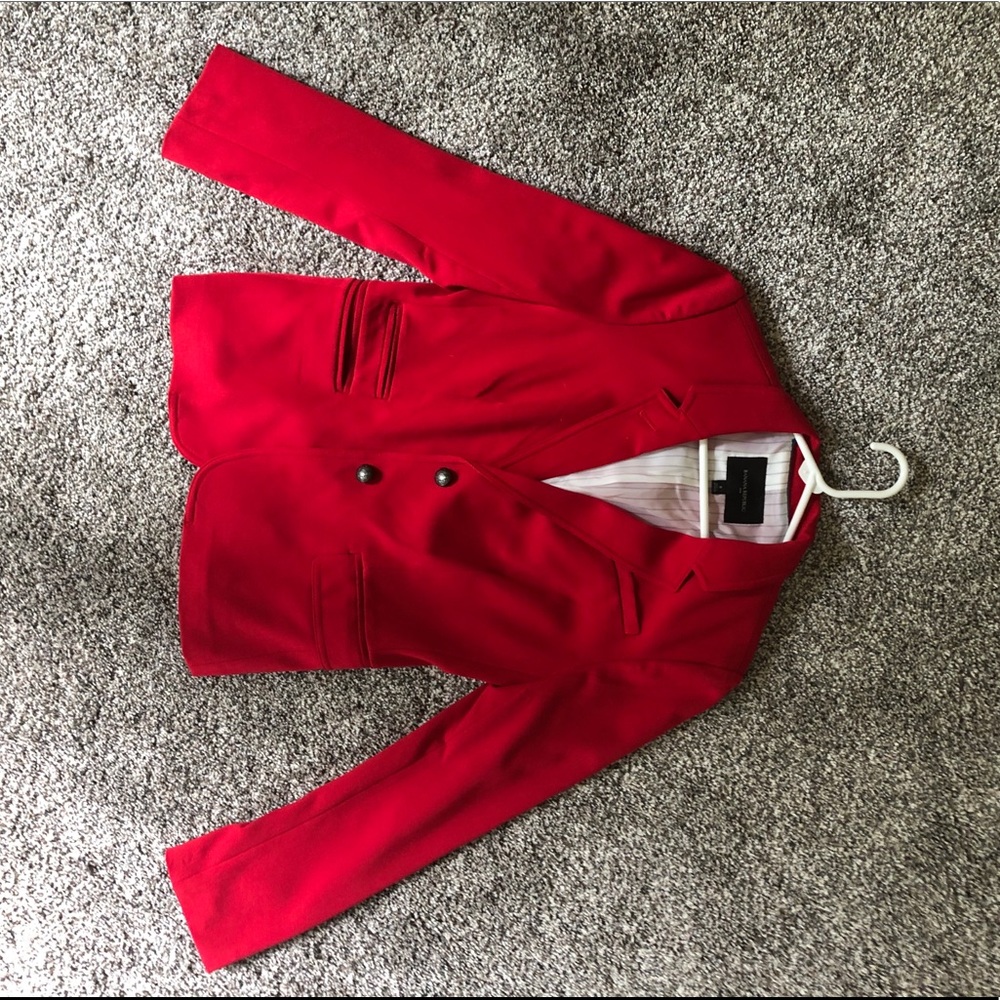 Red blazer from Banana Republic
